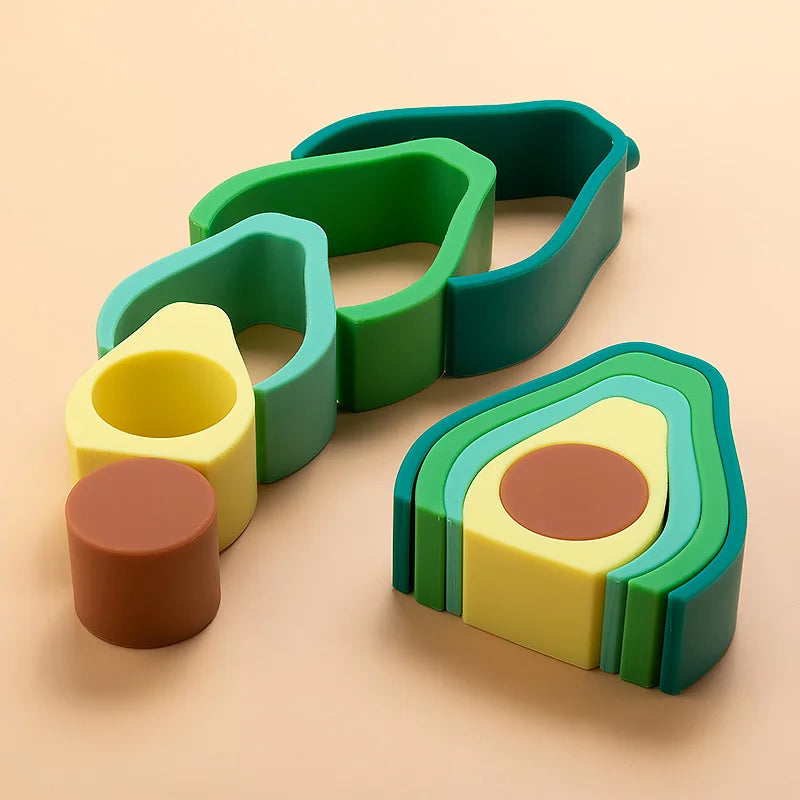 Silicone Stacking Toys Fruit for children - multivariant
