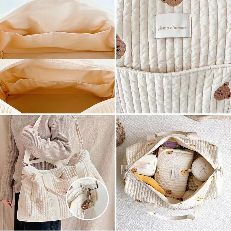 Diaper Bag with Shoulder Strap and Pockets - Multivariant